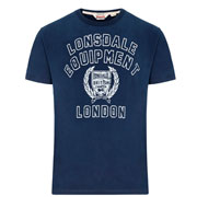 LONSDALE Mens T-shirt SIDCUP Navy Camiseta azul Marino imagen