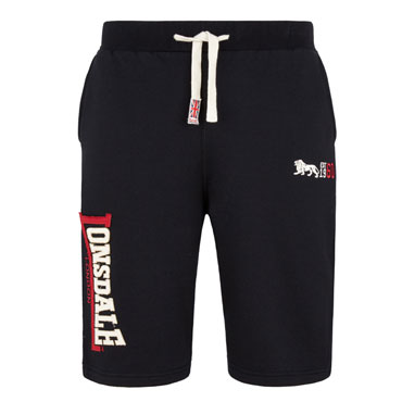 LONSDALE Black Men Sweat Short SIDEMOUTH 