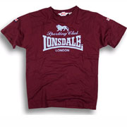 LONSDALE Sporting Club T-Shirt Oxblood
