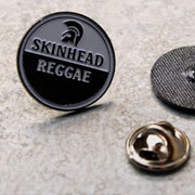 SKINHEAD REGGAE Black and White Metal Pin