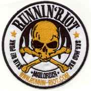 RUNNIN RIOT Skull Logo Parche / Embroided Patch