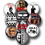 Pin Button Badge Ø38mm SKA Punk Music Skinhead Mods Rude Boys 