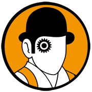 Clockwork Orange Alex circular sticker
