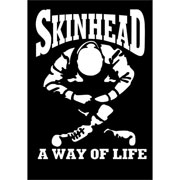 SKINHEAD A way of life sitting skinhead PVC Sticker