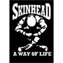 SKINHEAD A way of life sitting skinhead PVC Sticker 1