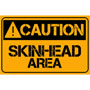 Buy CAUTION SKINHEAD ZONE Pvc Sticker 1