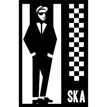 gispende Fearless Regn TWO TONE SKA PVC Sticker