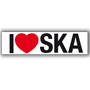 Pegatina I LOVE SKA con fondo blanco 1