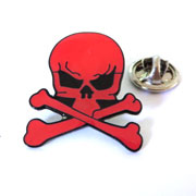 RED SKULL Metal Pin