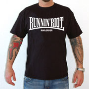 RUNNIN RIOT Lonsdale style Black T-shirt SPECIAL PRICE