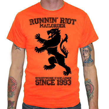 RUNNIN RIOT Crest 1993 T-shirt Orange