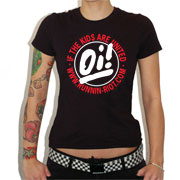 RUNNIN RIOT Oi! If the Kids Are United GIRL Tshirt SPECIAL PRICE