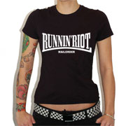 RUNNIN RIOT Lonsdale style Black GIRL T-shirt SPECIAL PRICE