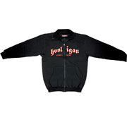 SWEAT JACKET CLASSIC Black with embroidery / HOOLIGAN STREETWEAR