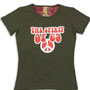 SPIRIT OF 69 - Peace Sign Girl T-Shirt Olive / Camiseta Chica 1