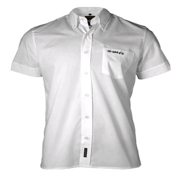 slim fit white button down shirt