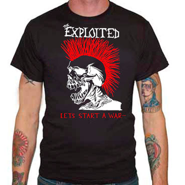 Diseño de la camiseta THE EXPLOITED Let's Start a War NEW T-shirt