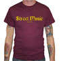 STREET MUSIC Camiseta Granate 1