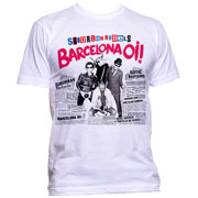 SUBURBAN REBELS Barcelona Oi! White T-shirt 
