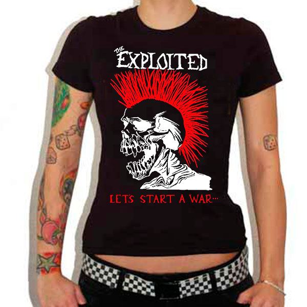 Artwork for THE EXPLOITED Let's Start a War NEW GIRL T-shirt 1