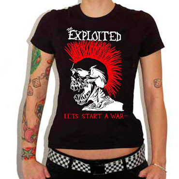 Artwork for THE EXPLOITED Let's Start a War NEW GIRL T-shirt 