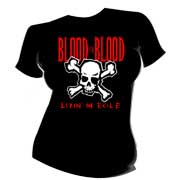BLOOD FOR BLOOD Livin in Exile GIRL T-shirt 