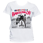 SUBURBAN REBELS Barcelona Oi! GIRL T-shirt White Camiseta Blanca Chicas