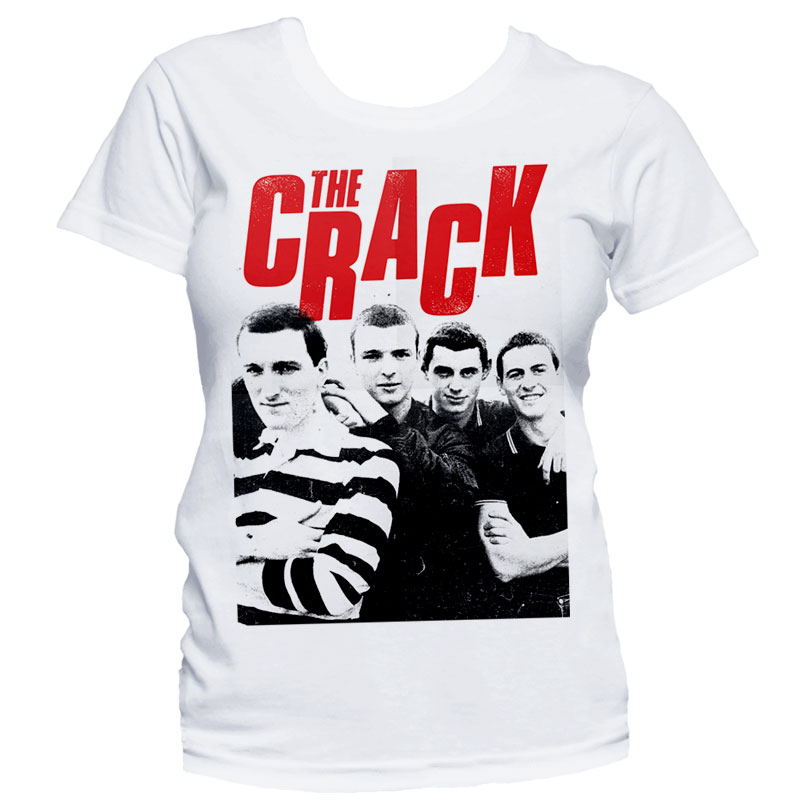 THE CRACK Band GIRL T-shirt White Camiseta Blanca Chicas 1