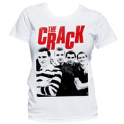 THE CRACK Band GIRL T-shirt White Camiseta Blanca Chicas