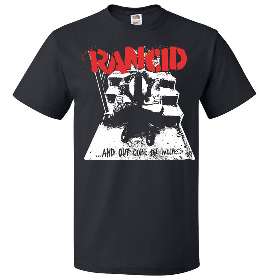 Kleding Meisjeskleding Tops & T-shirts T-shirts Rancid 1995 And Out Come Wolves Vintage jaren '90 Heren Band Lange Mouw Tee Maat XL 